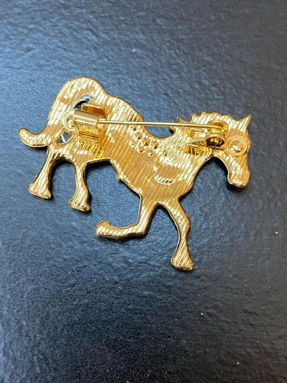 Coquette Equestrian White Horse Brooch Bling Glam Country Western Chic Cowgirl